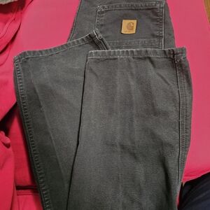 Carhartt Loose Fit Washed Duck Utility Work Pant in Black